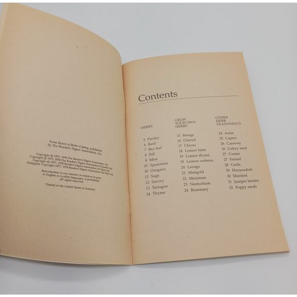 Vintage Booklet Cooking with Herbs Reader's Digest 1978 Recipes - Picture 3 of 8